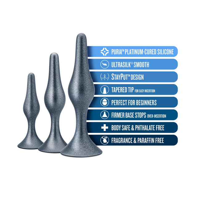 Anal Adventures Matrix Genesis Plug Kit Stellar Silver