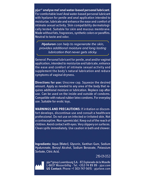 Analyse Me! Moisturizing Water Based Lubricant 8.5 oz