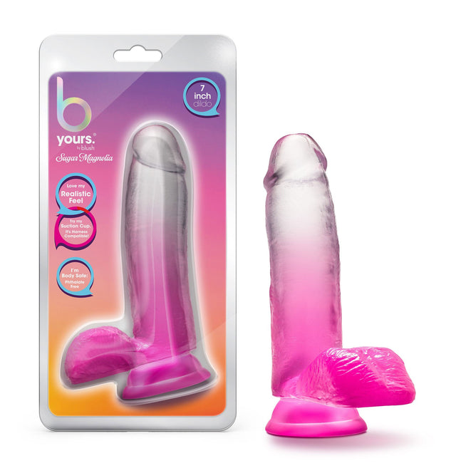 B Yours Sugar Magnolia 7" Dildo Fuchsia