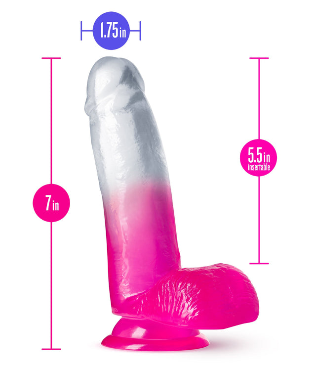 B Yours Sugar Magnolia 7" Dildo Fuchsia