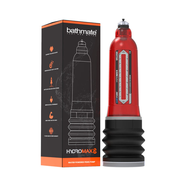 Bathmate Hydromax8 Water Powered Penis Pump Red