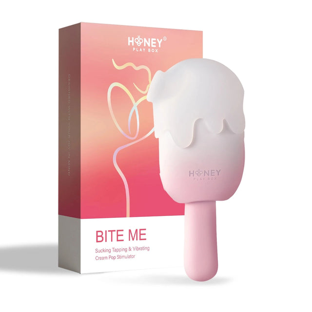 Bite Me Sucking, Tapping & Vibrating Cream Pop Vibrator