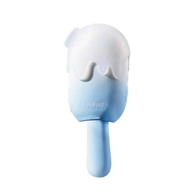 Bite Me Sucking, Tapping & Vibrating Cream Pop Vibrator Blue