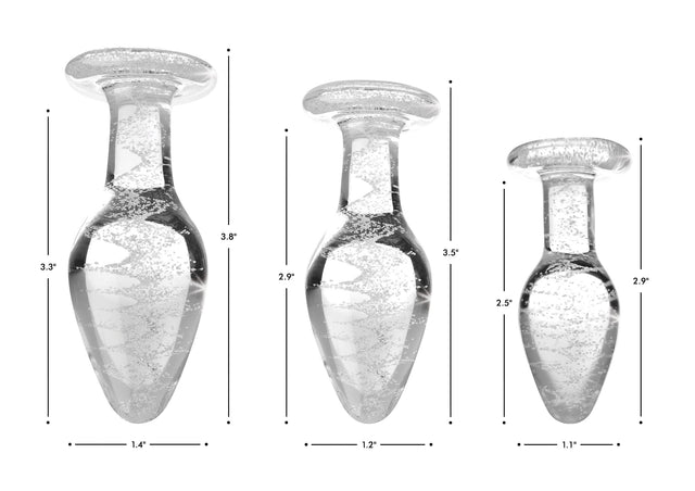 Booty Sparks Glow-in-the-dark Glass Anal Plug