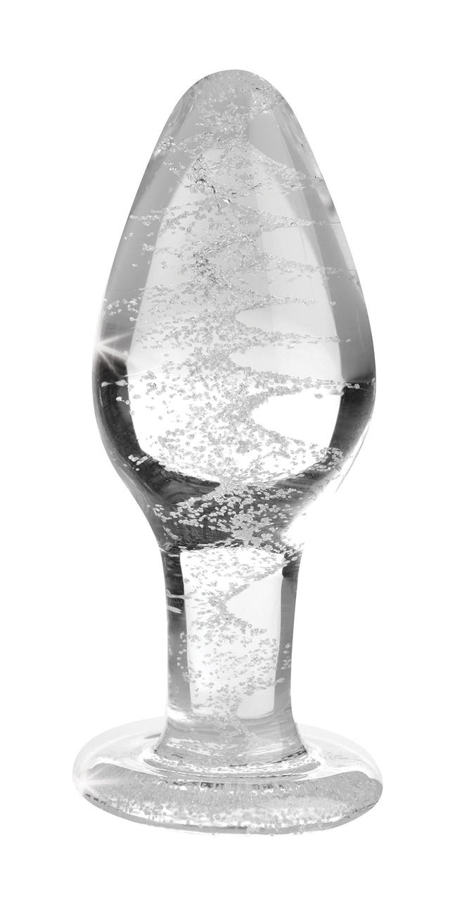 Booty Sparks Glow-in-the-dark Glass Anal Plug Large