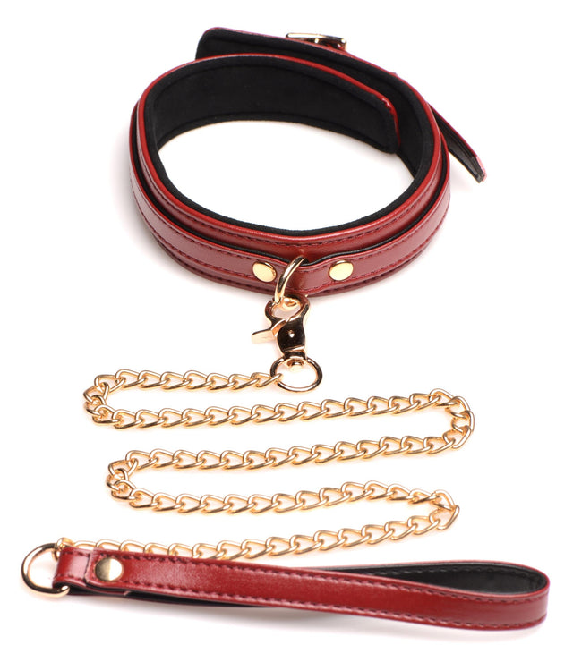 Burgundy Bondage Wrist, Ankle, Collar & Leash Set