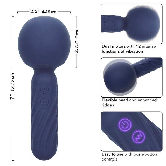 CalExotics Charisma Seduction Wand Vibrator Blue