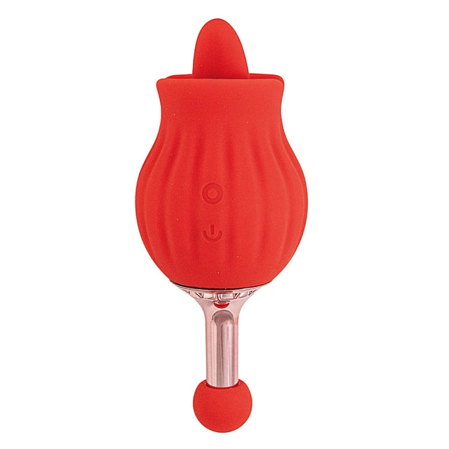 Clit-Tastic Rose Bud Dual Massager Red