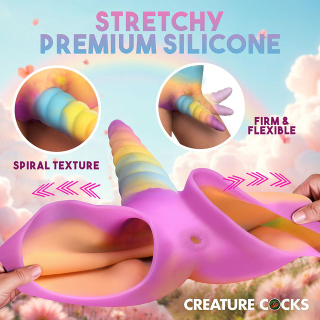 Creature Cocks Unicorn Silicone Strap-On Shorts