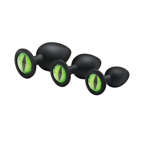 Creature Green Eyes Butt Plug Set Green