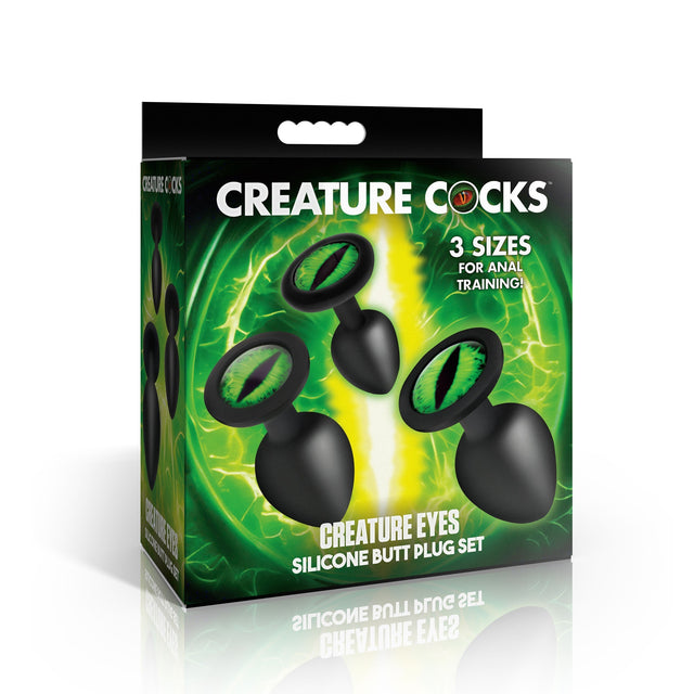 Creature Green Eyes Butt Plug Set Green