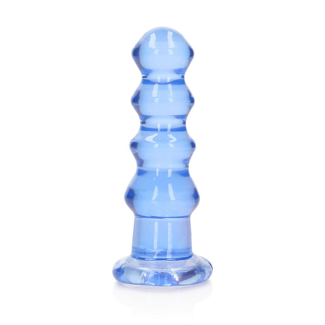 Crystal Clear Curvy 5.5" Dildo Plug Blue