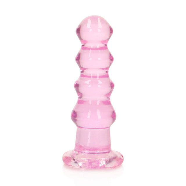 Crystal Clear Curvy 5.5" Dildo Plug Pink