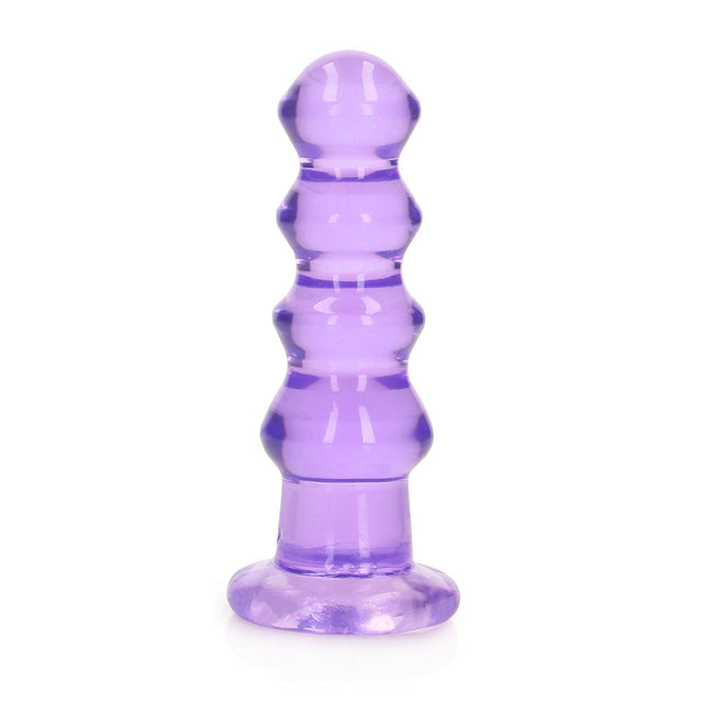 Crystal Clear Curvy 5.5" Dildo Plug Purple