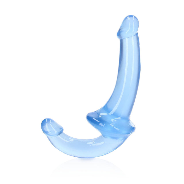 Crystal Clear Strapless Strap-On Dildo Blue