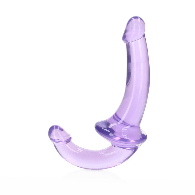 Crystal Clear Strapless Strap-On Dildo Purple