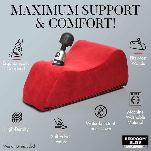 Deluxe Wand Saddle Mount Pillow Red