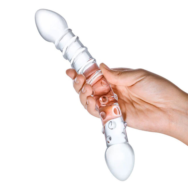 Double Trouble 10" Glass Duo Ended Dildo