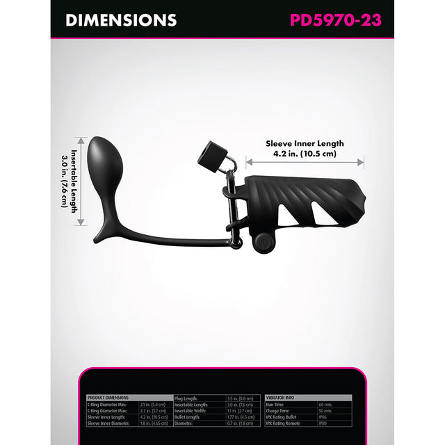 Fantasy C-Ringz Remote-Controlled Vibrating Cock Blocker with Ass-Gasm