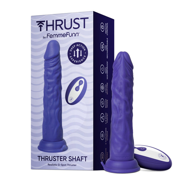 FemmeFunn 8" Thruster Shaft with Remote Purple
