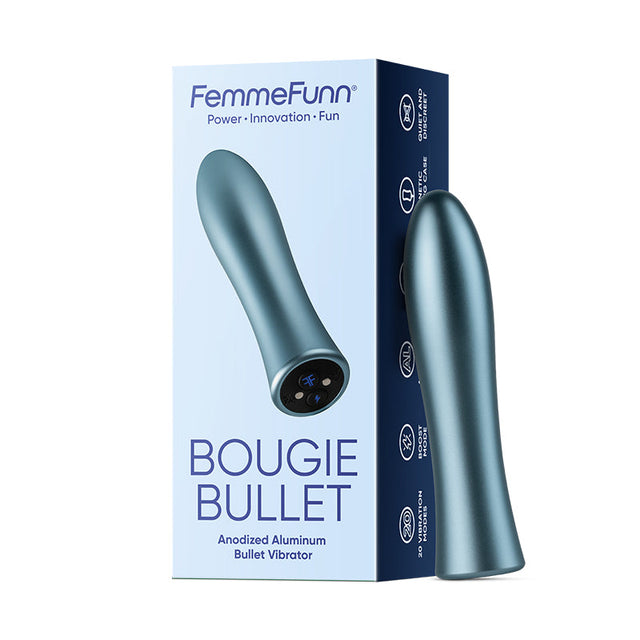 FemmeFunn Bougie Bullet Rechargeable Aluminum Vibrator Rose Gold