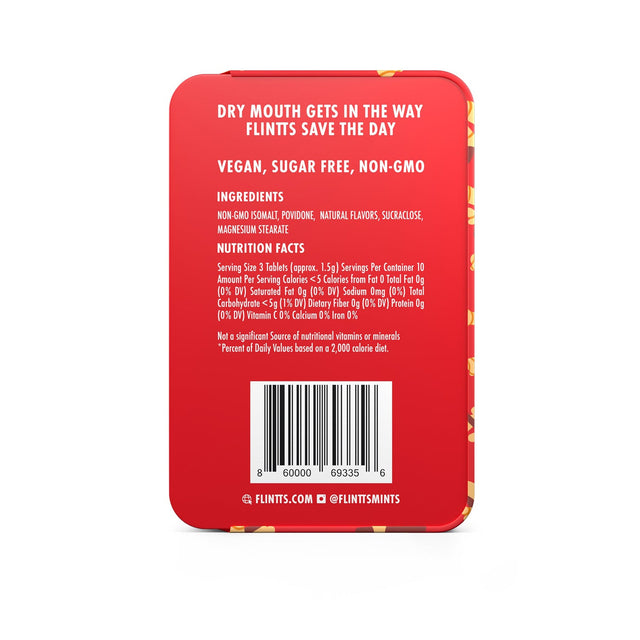 Flintts Mouth Watering Mints Cinnamon Ginger (Ultra Strength - 300) Cinnamon - Strength 300