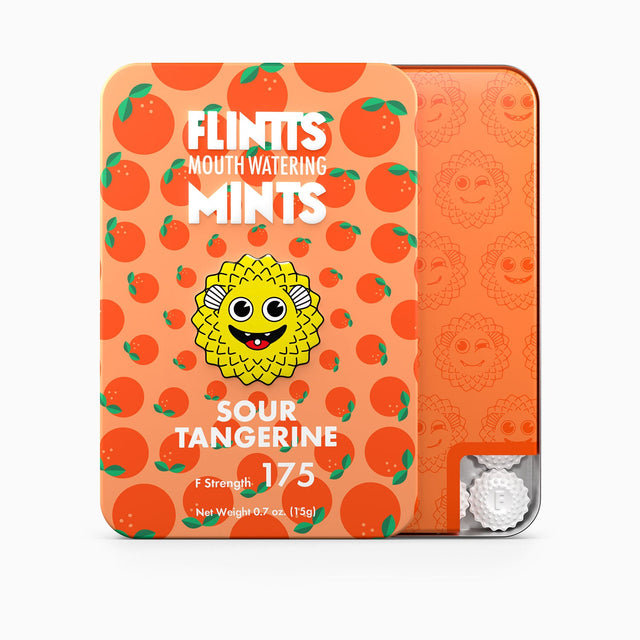 Flintts Mouth Watering Mints (Mild) Sour Tangerine - Strength 175