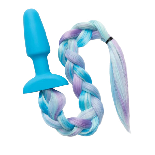 Furry Tales Unicorn Pony Tail Blue