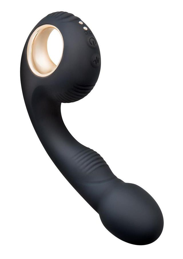 G-Play Hand Held Squirt Trainer Dual Vibrator Black