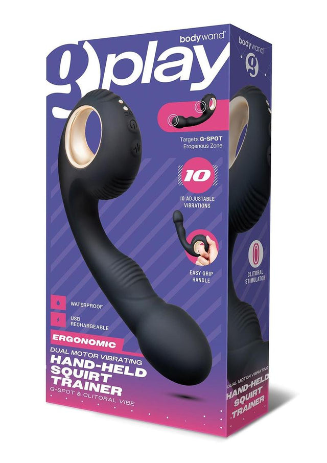 G-Play Hand Held Squirt Trainer Dual Vibrator Black