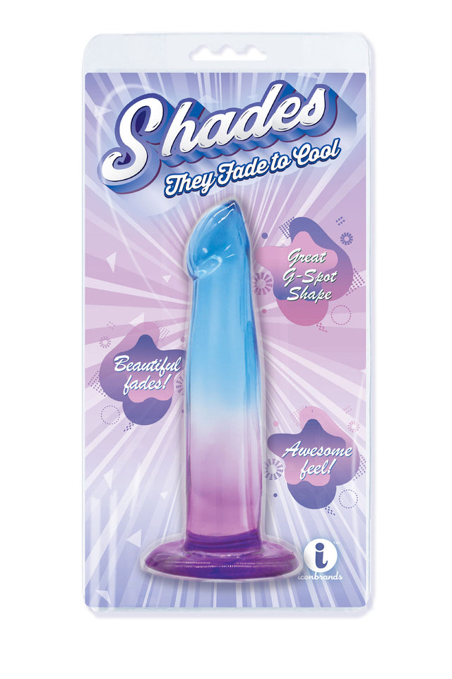 G-Spot Jelly Gradient 6.25" Dildo (Blue & Purple)