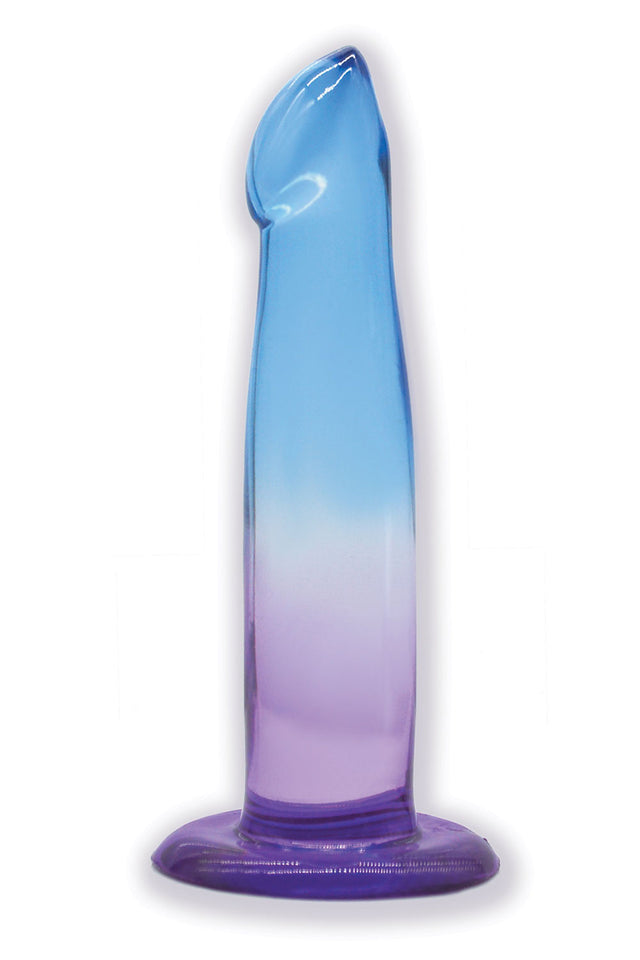 G-Spot Jelly Gradient 6.25" Dildo (Blue & Purple)