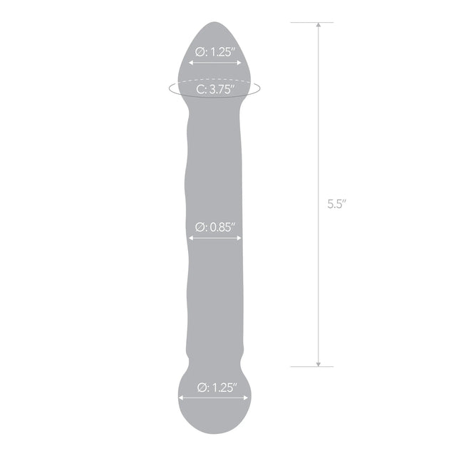 Glas 6.5" Full Tip Textured Glass Dildo