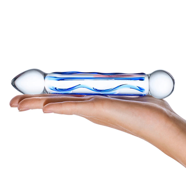 Glas 6.5" Full Tip Textured Glass Dildo