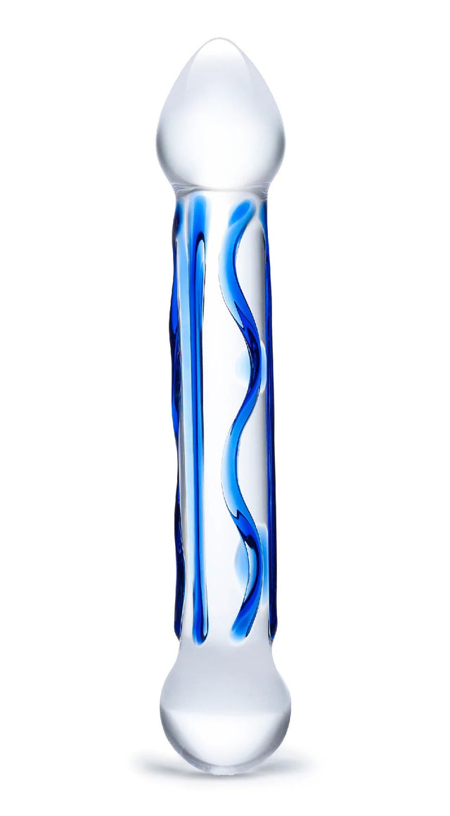 Glas 6.5" Full Tip Textured Glass Dildo