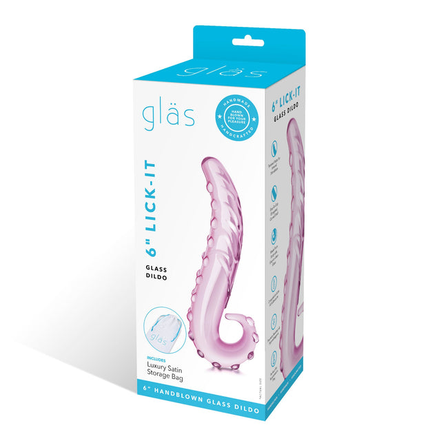 Glas 6 Inch Lick-It Glass Dildo Pink