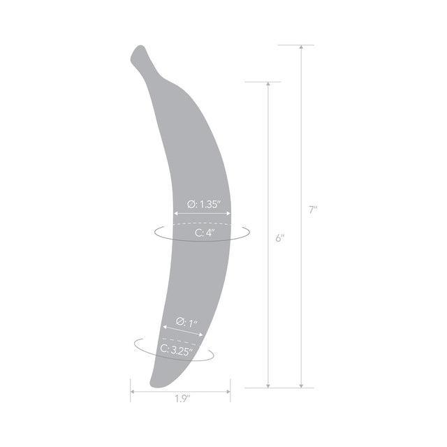 Glas Banana Joy 7" Glass Dildo