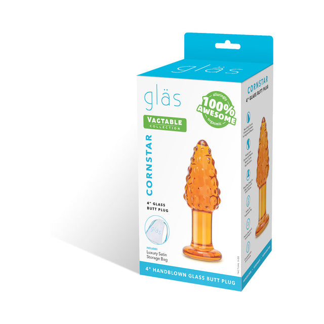 Glas Cornstar 4" Glass Butt Plug