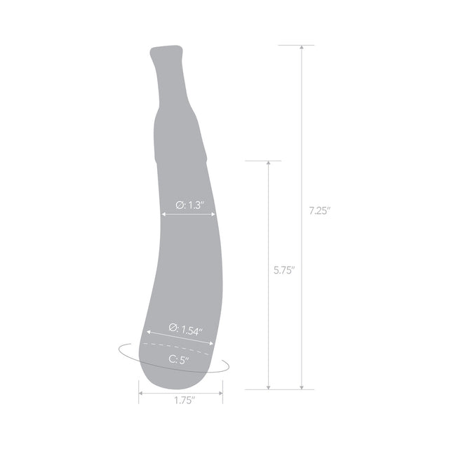 Glas Eggplant Ecstasy 7.25" Glass Dildo