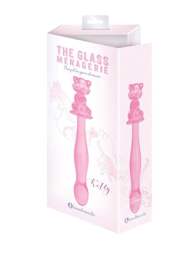 Glass Menagerie Kitty Glass Dildo Pink