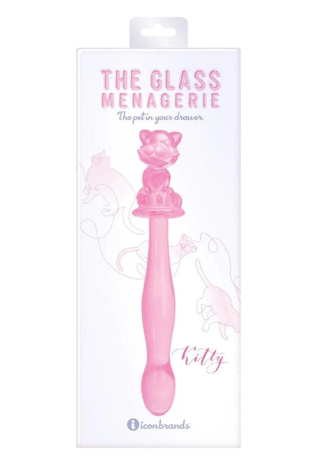 Glass Menagerie Kitty Glass Dildo Pink