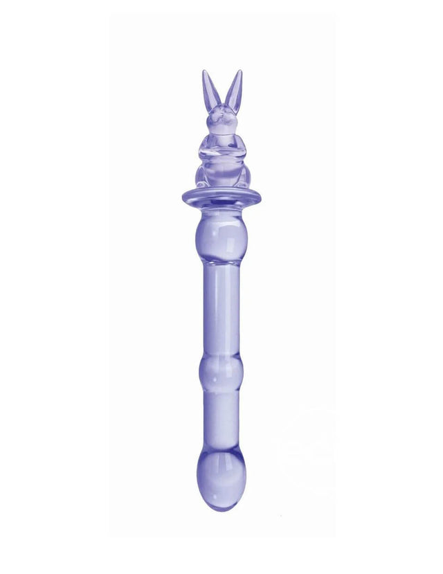 Glass Menagerie Rabbit Glass Dildo Purple