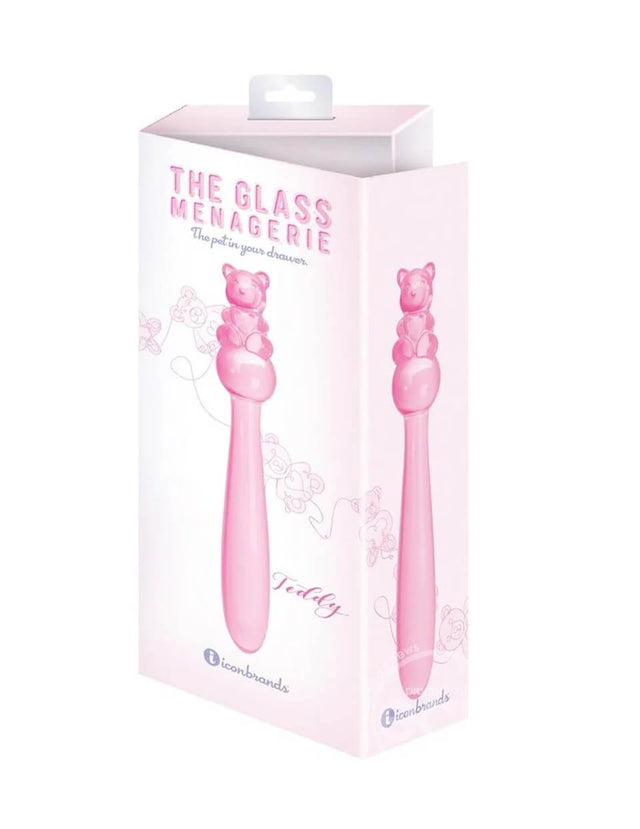 Glass Menagerie Teddy Bear Glass Dildo Pink