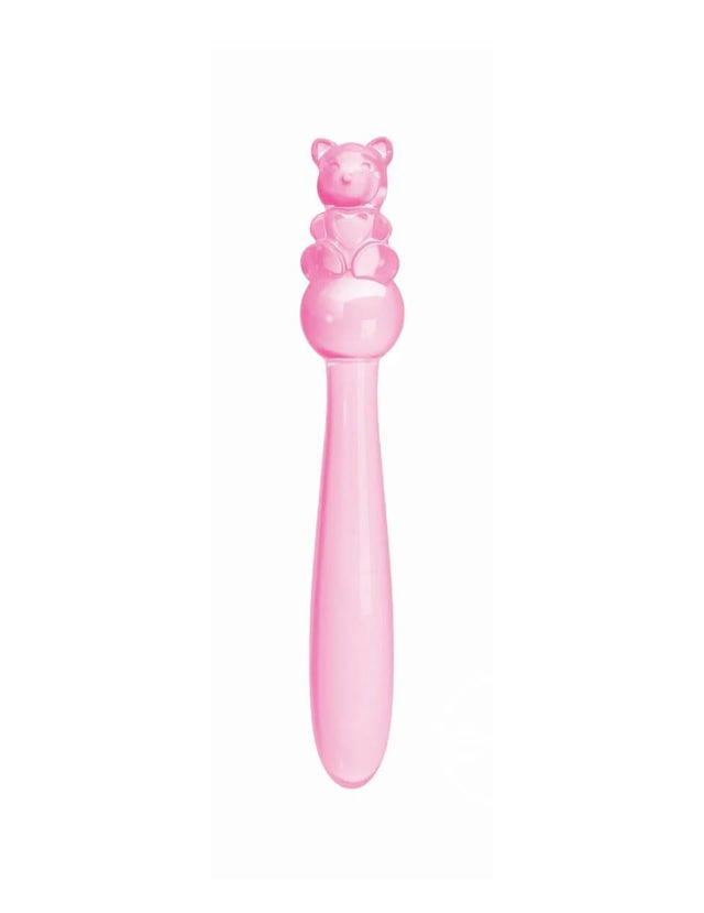 Glass Menagerie Teddy Bear Glass Dildo Pink