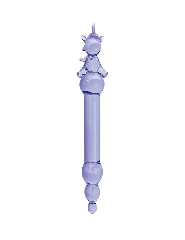Glass Menagerie Unicorn Glass Dildo Purple