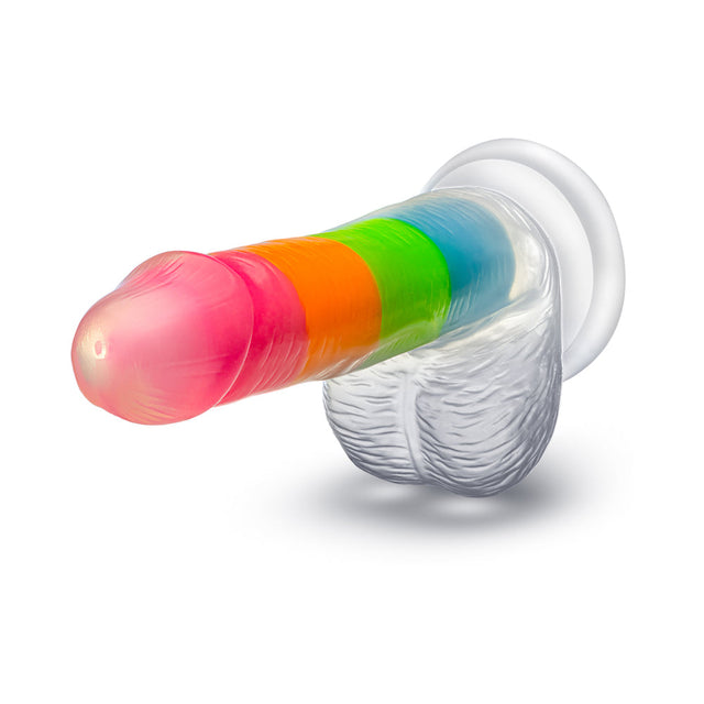 Glow in the Dark Rainbow Rave 6.5" Dual Density Dildo