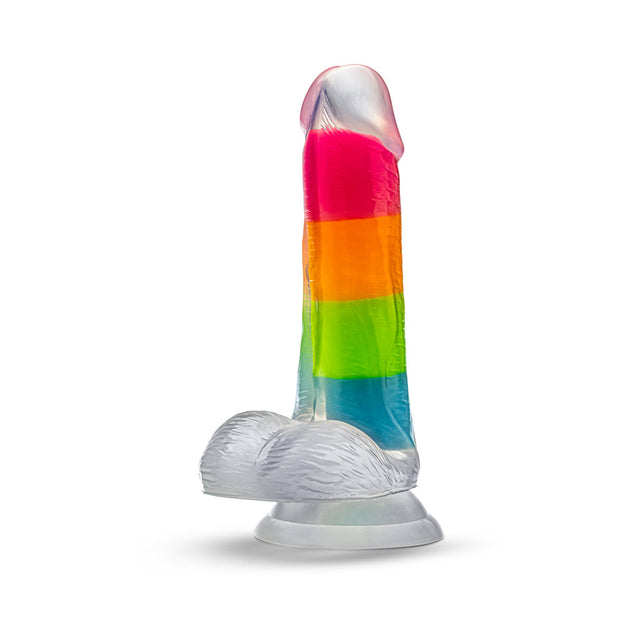 Glow in the Dark Rainbow Rave 6.5" Dual Density Dildo
