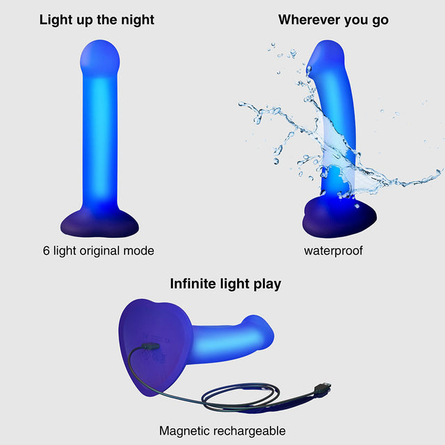 Glow-LED Dildo Medium