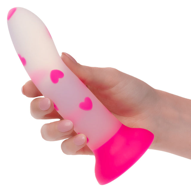 Glow Stick Heart Suction Dildo