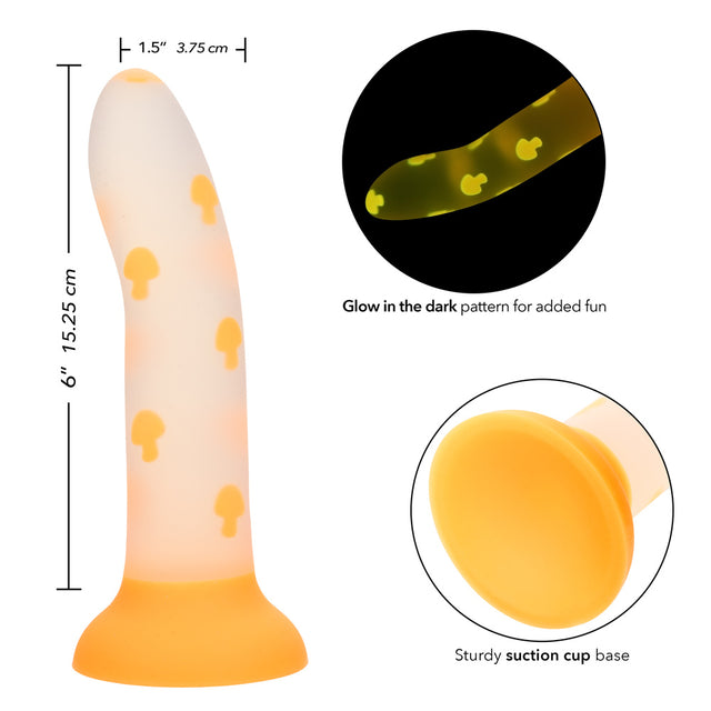 Glow Stick Mushroom Suction Dildo